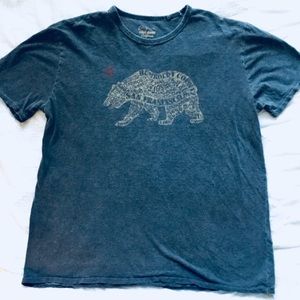 Lucky Brand California Bear Tee Grey size XL